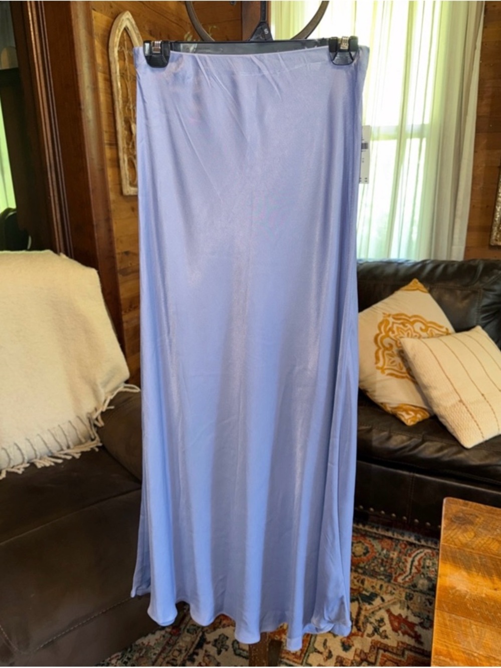 Anthropologie Lavender Blue Maxi Skirt